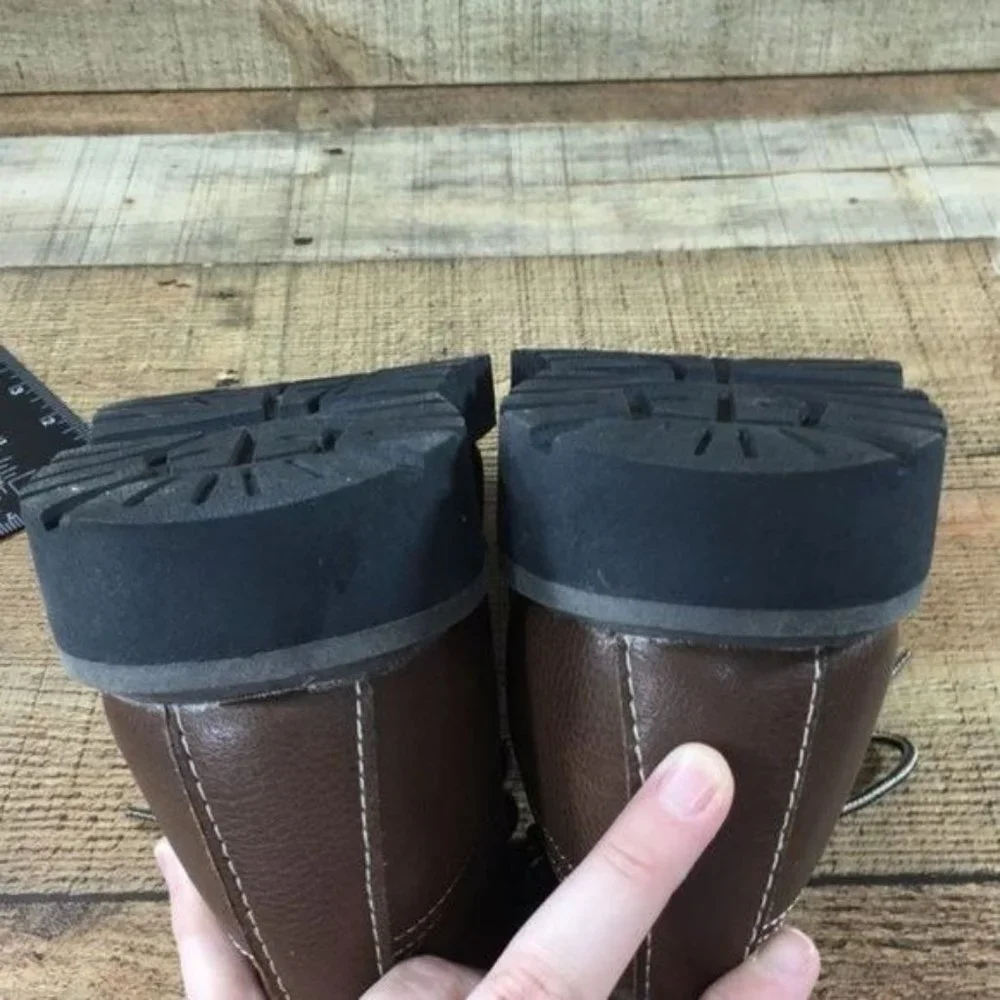 Northwest Territory Brown‎ Faux Leather Ankle Work Boots